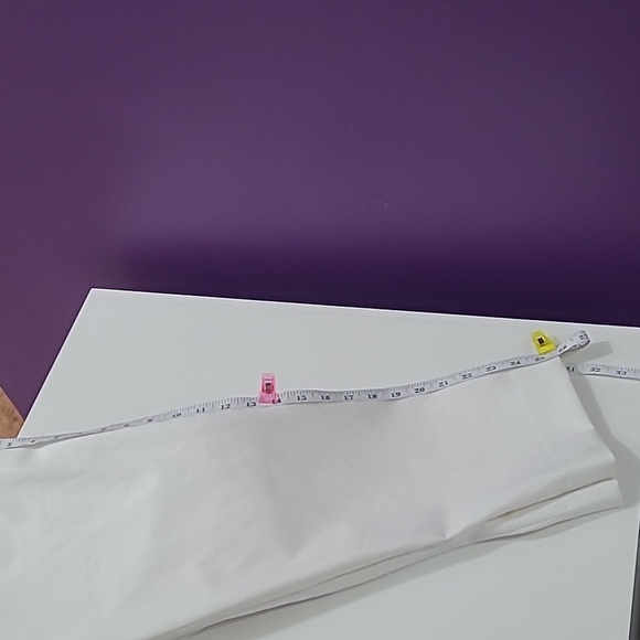 WhiteHouse Black Market  off White  pants 2 front pockets Silver Buttons 8P used - Picture 14 of 16